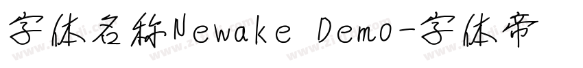 字体名称Newake Demo字体转换